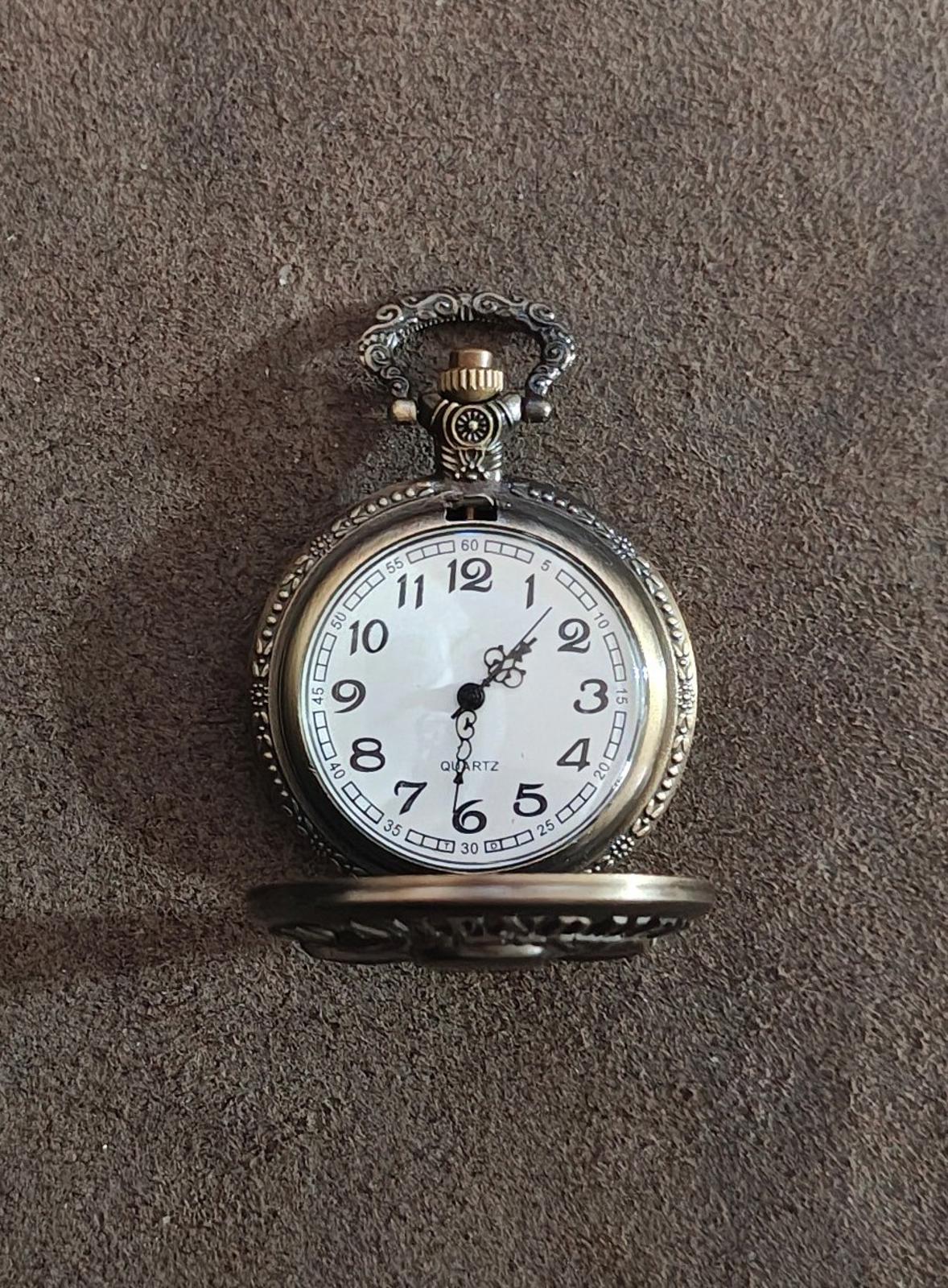 2nd Amendment Skull Pocket Watch Pendant Necklace
