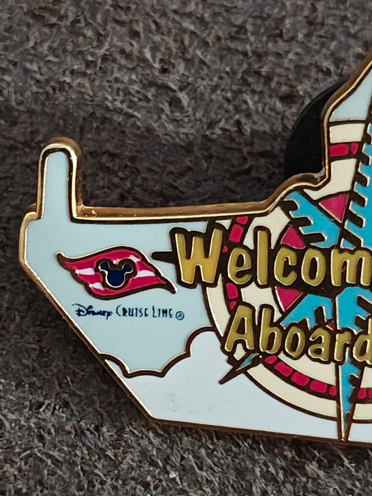 2008 Disney Cruise Line Gold Tone Enamel Pin Featuring Captain Mickey Mouse