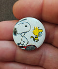 1970s/80s Peanuts Snoopy & Woodstock Tennis Pinback Button