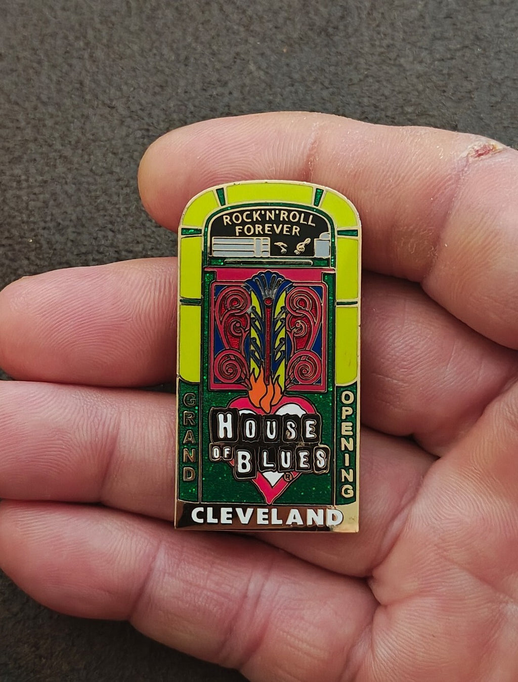 2004 Official Commemorative House of Blues Cleveland Grand Opening Gold Tone Pin