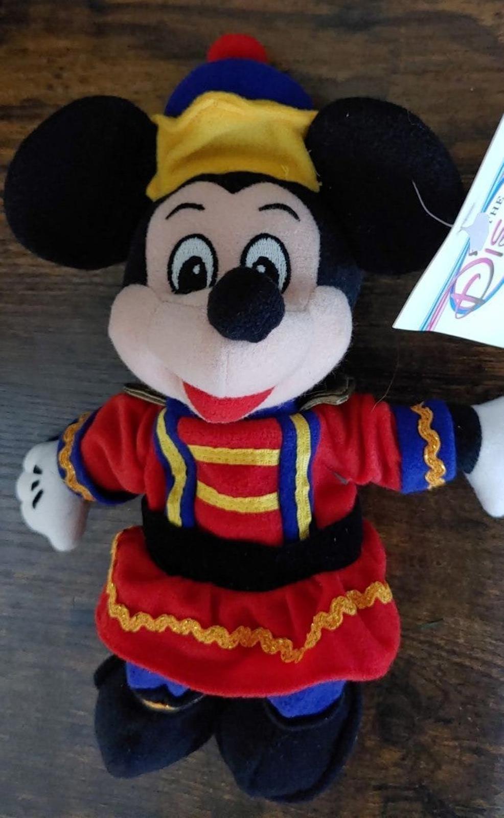 1990's Nutcracker Mickey Mouse Beanbag 9" Plush Doll