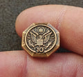 United States Federal Government 10-Year Length of Service Bronze Tone Pin