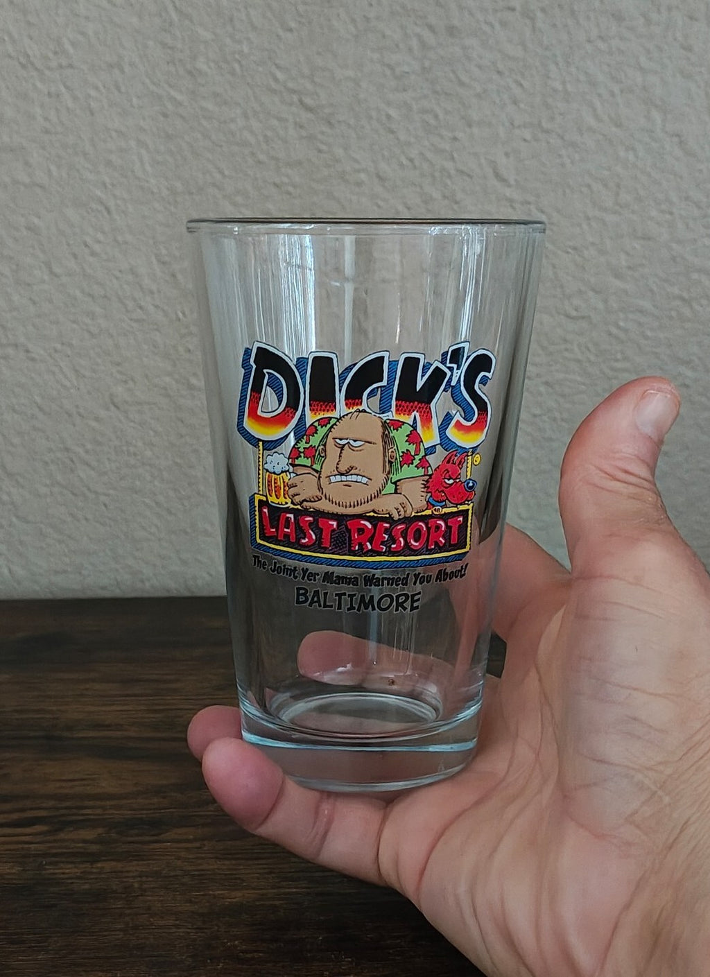 Dick's Last Resort Baltimore Collectible Glass