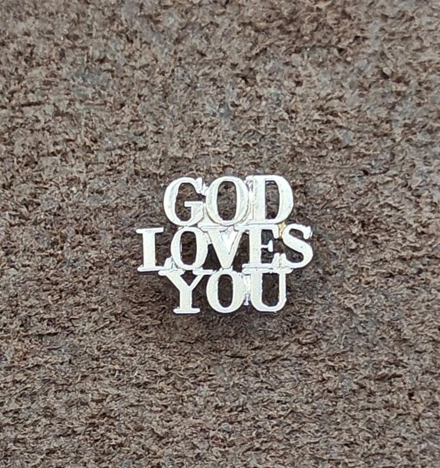 1970s Vintage Sterling Silver Tiffany & Co. "God Loves You" Pin