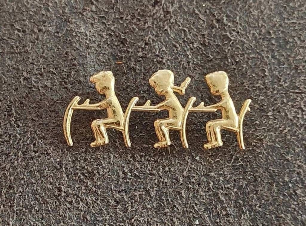 1980s Teacher Appreciation Gold Tone Pin