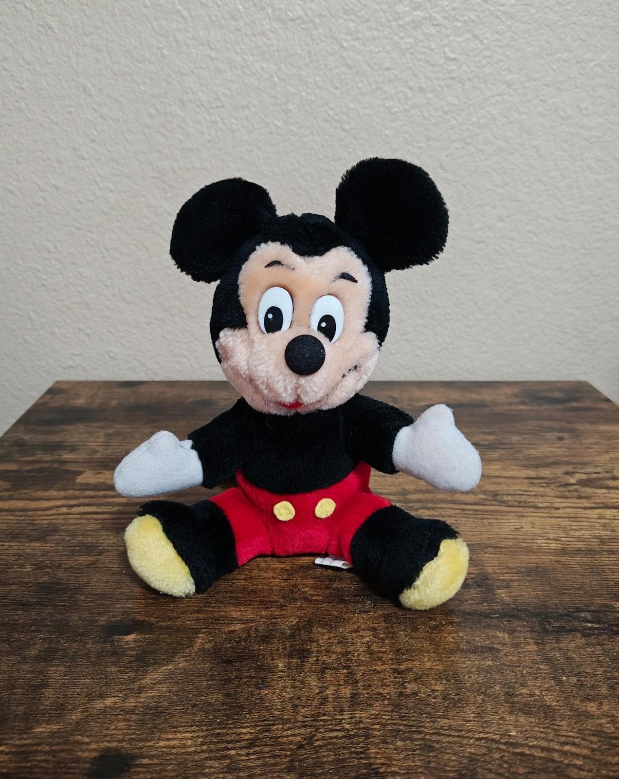 1980's Vintage Disneyland Walt Disney World Mickey Mouse 8" Plush