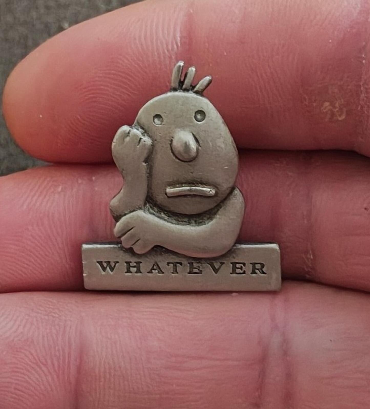 1990s Whatever Pewter Pin Designed By J. Benton For J.J. Jewerly