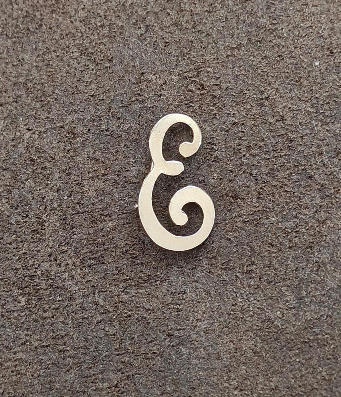 1980s Gold Tone Monogram Letter Initial "E" Pin/Brooch