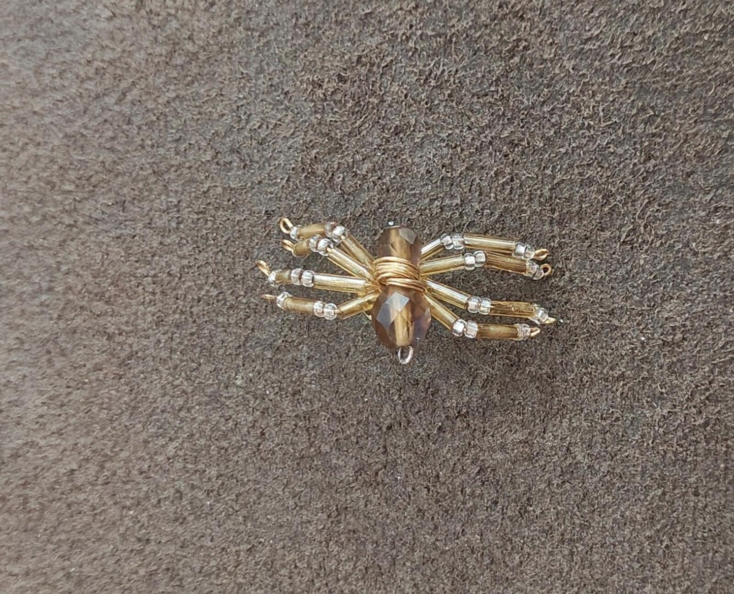 Hand Crafted Beaded Spider Pin & Pendant