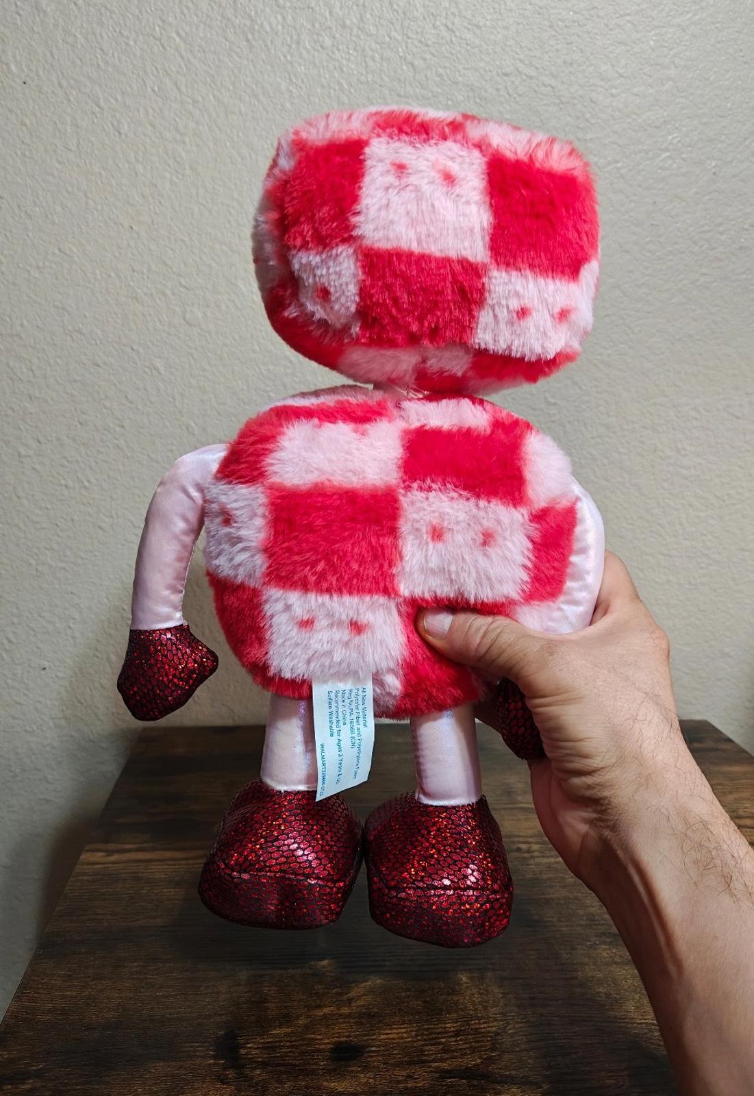 Red Robot Valentine Tech Love Sequin Heart Anniversary Plush