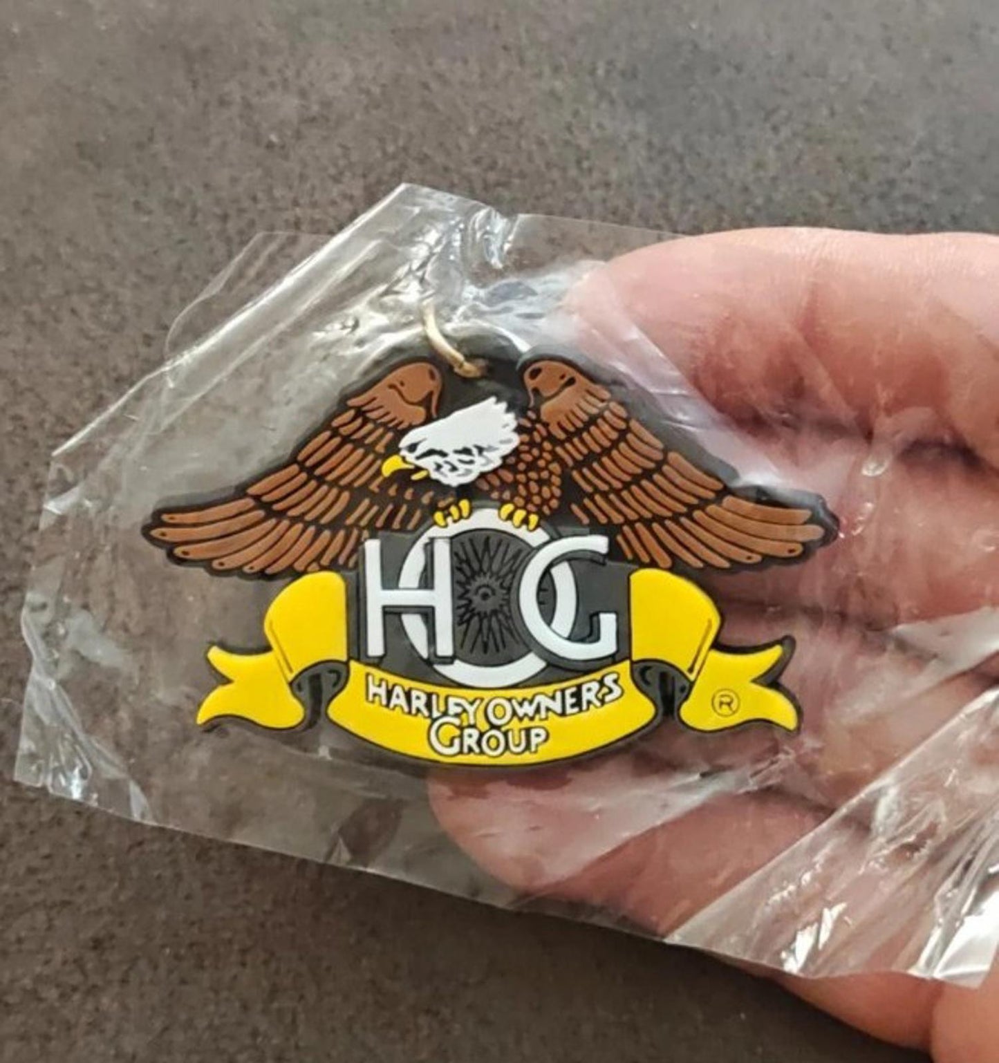 Collectible Harley-Davidson Owners Group (H.O.G.) Eagle Claw Rubber Keychain Fob