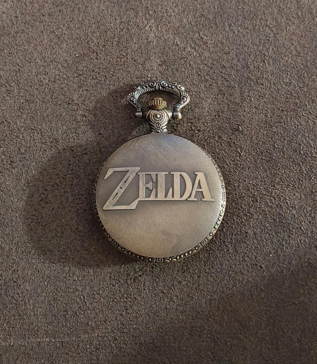 Legend of Zelda Triforce Pocket Watch Pendant Necklace Watch