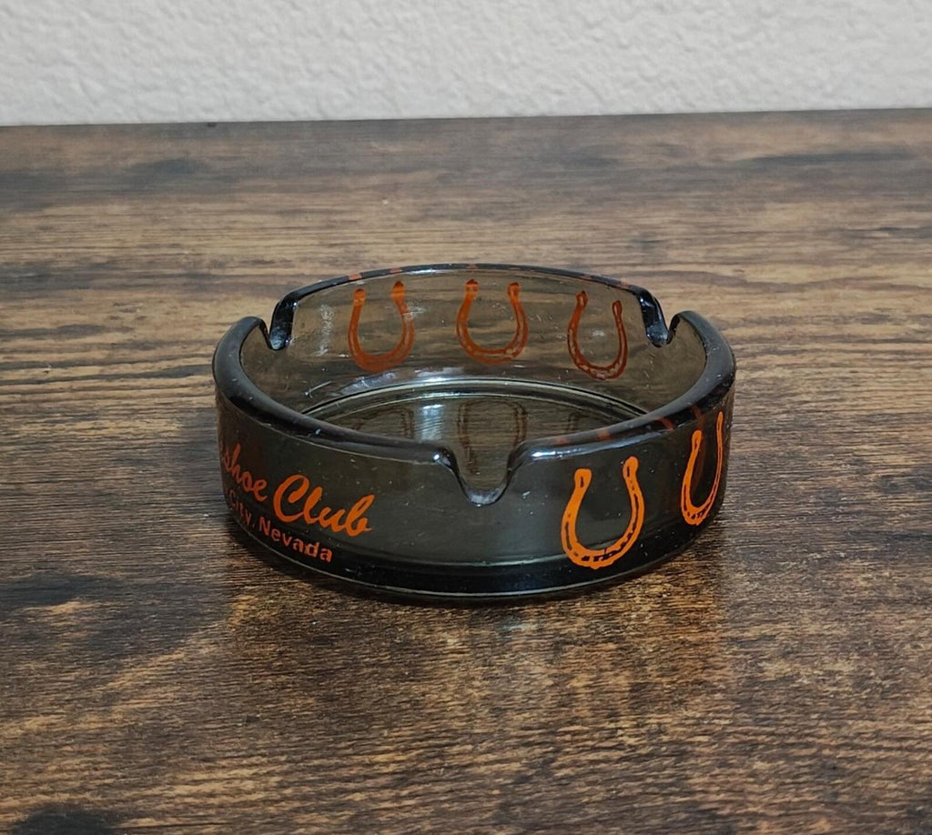 1970s Horseshoe Club Carson City Nevada Glass Ashtray