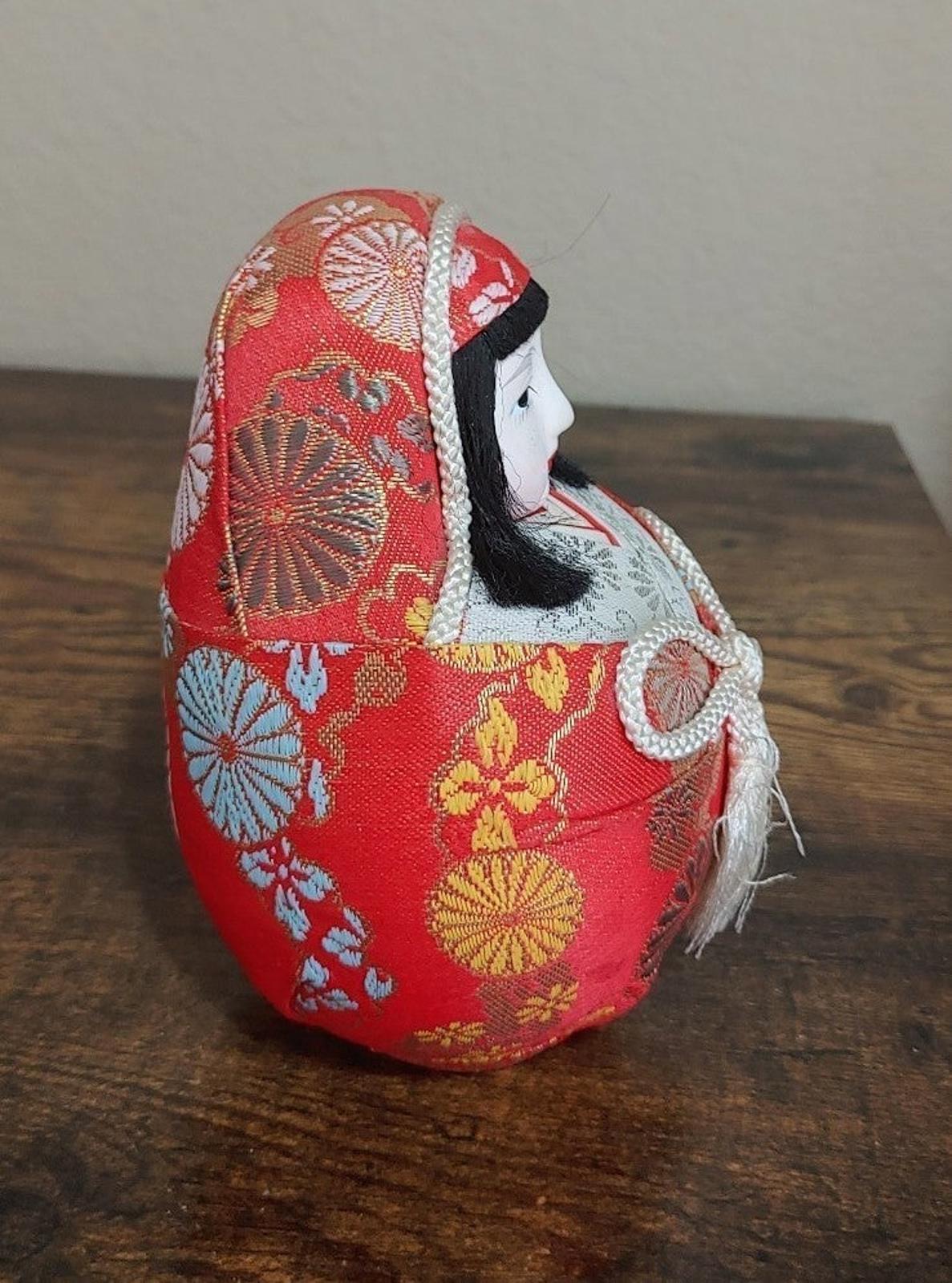 1980's Vintage Japanese Traditional Hime Daruma Doll