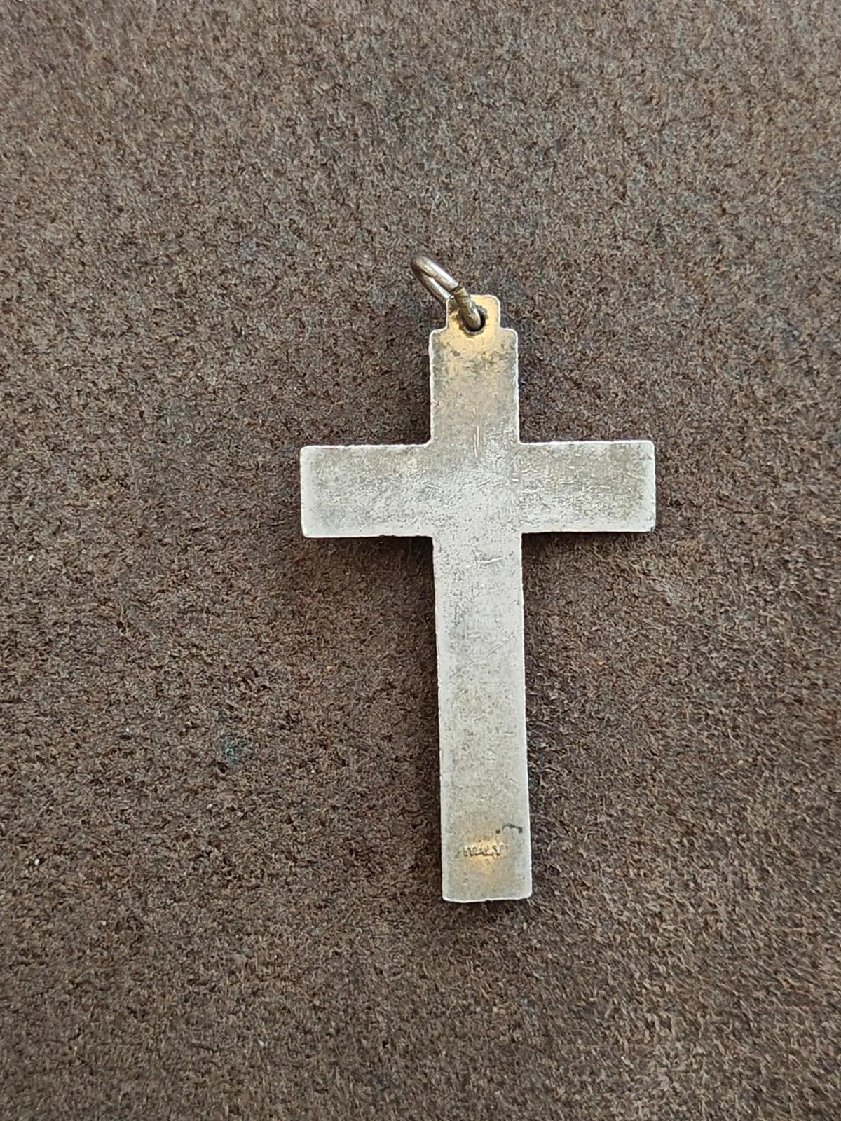 1970's INRI Cross Crucifix Gold Tone Pendant