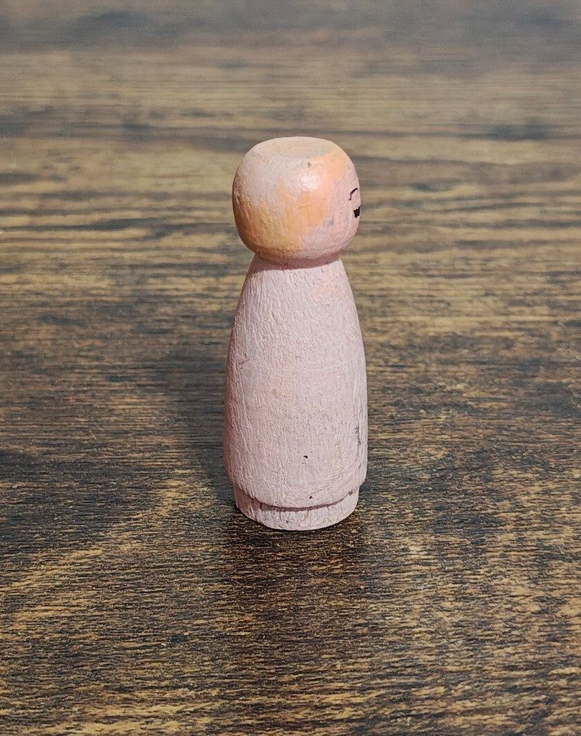 1970s Miniature Japanese Creative Wooden Miniature Kokeshi Doll