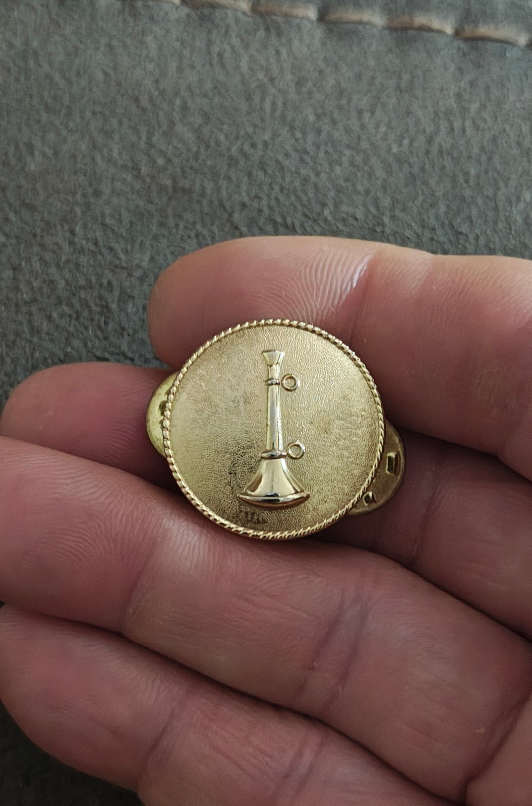 Fire Department Rank Insignia Gold Tone Pin