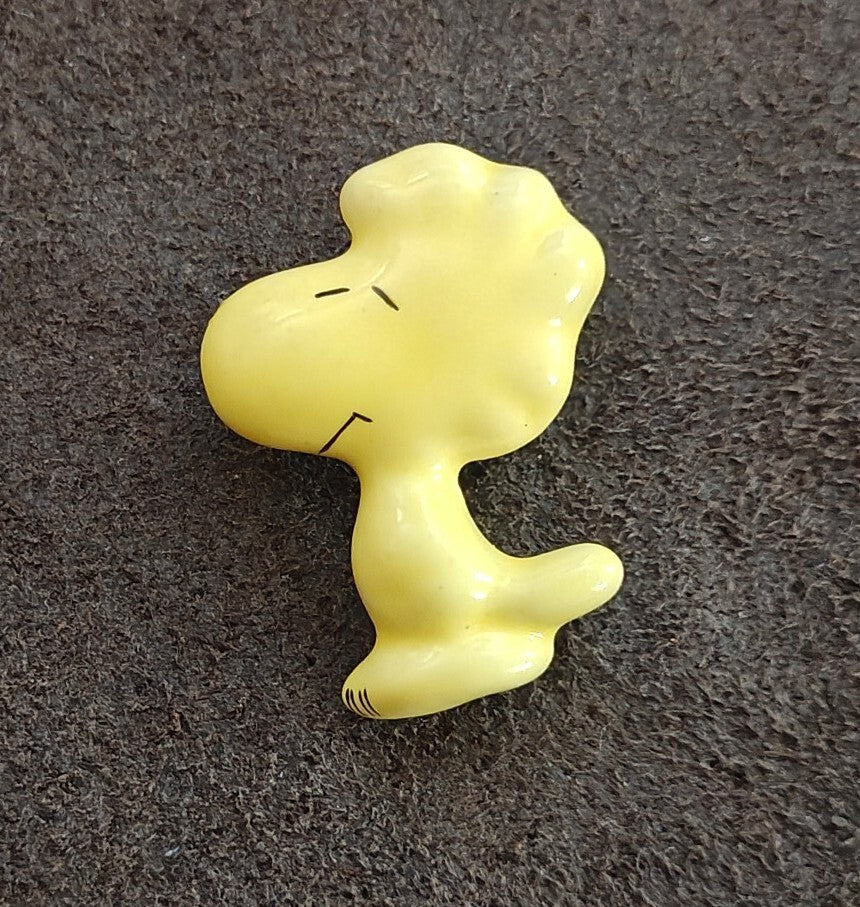 1970s Peanuts Woodstock Ceramic Pin