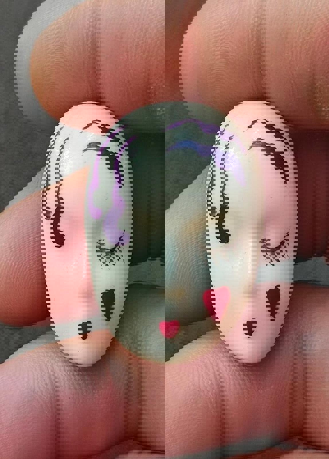 1980's Pierrot Doll Painted Face Mask Brooch Pin