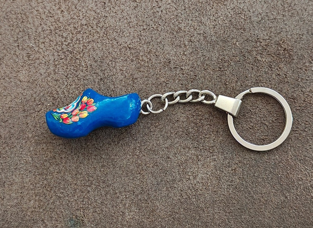 Traditional Hand painted Dutch Miniature Wooden Shoe (clog) Keychain