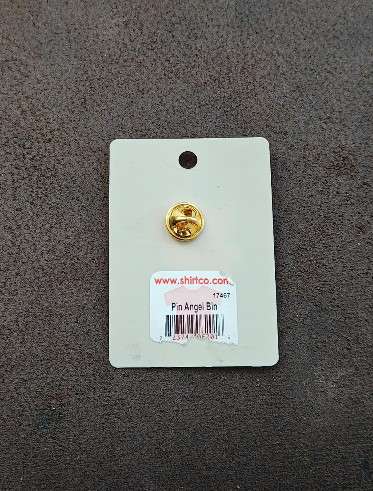 1980s Alaskan Angel Gold Tone Enamel Pin