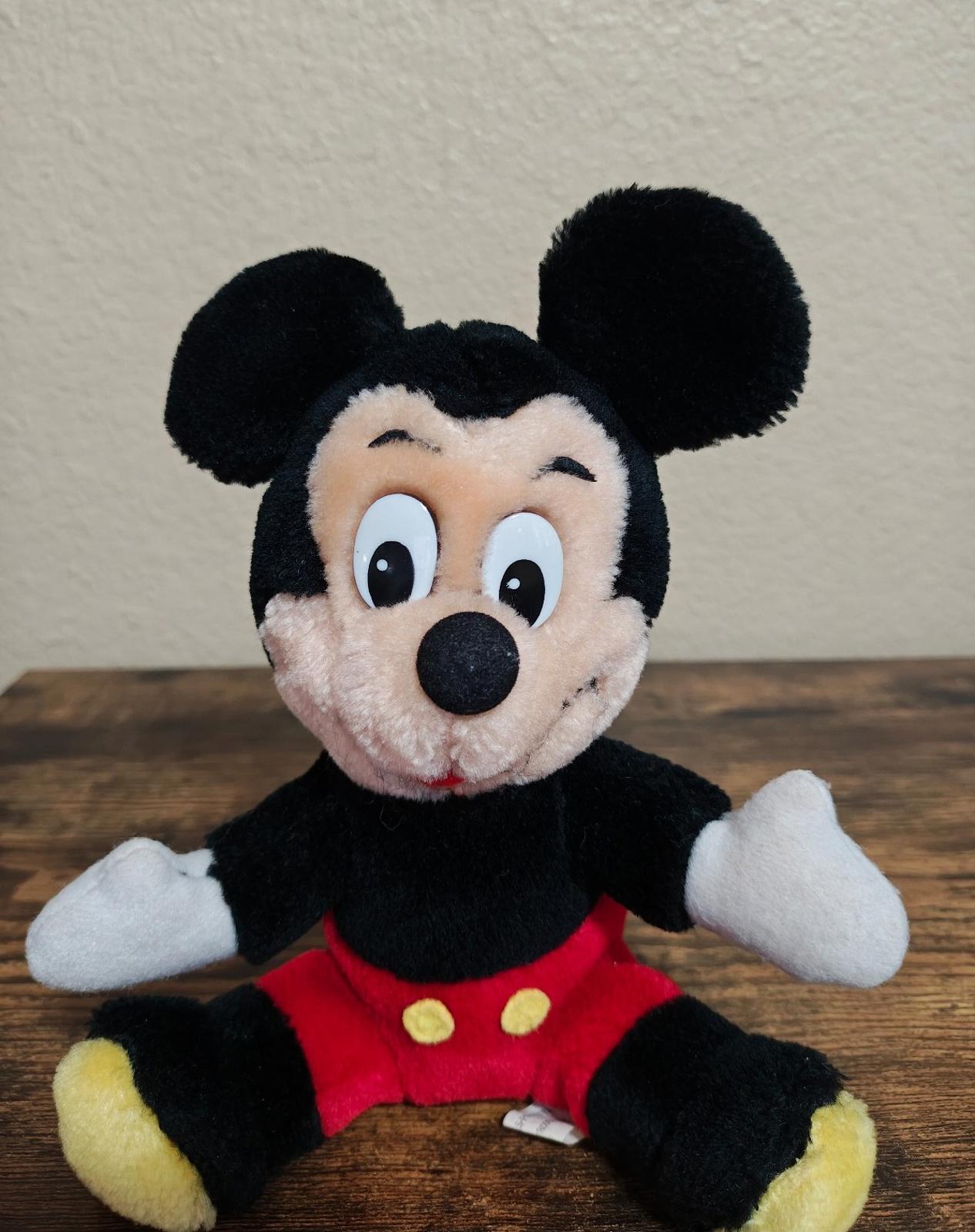 1980's Vintage Disneyland Walt Disney World Mickey Mouse 8" Plush
