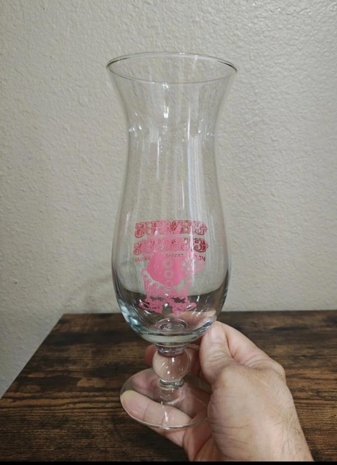 1990s Vintage Rare Circus Circus Hotel & Casino in Las Vegas Hurricane Glass.