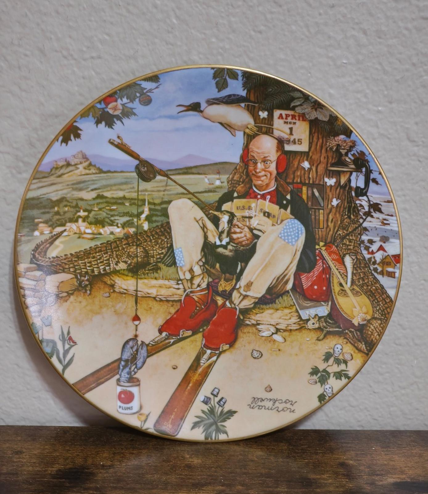 1980's The Ghent Collection Norman Rockwell "April Fool" Collectible Plate