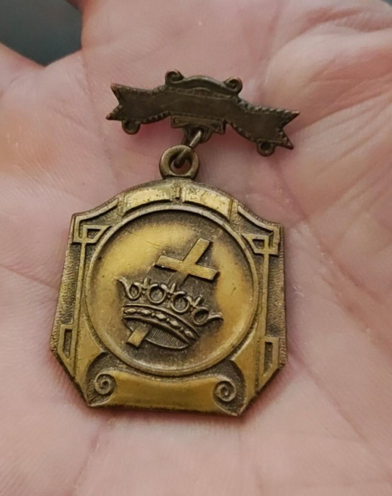 1900s Rare Recognition of Faithfulness" Award Medal Pin