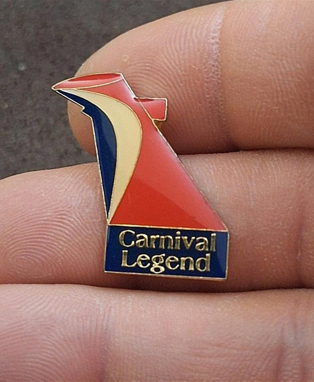 1990s Carnival Legend Cruise Lines Ship Guest VIP Enamel Pin