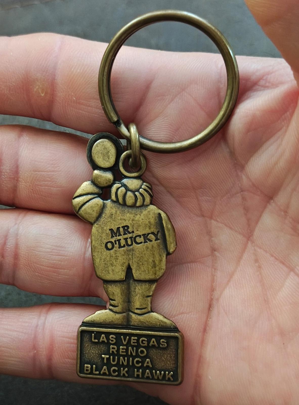 1990s Brass Fitzgerald’s Casino Hotel Las Vegas Mr. O’Lucky Keychain