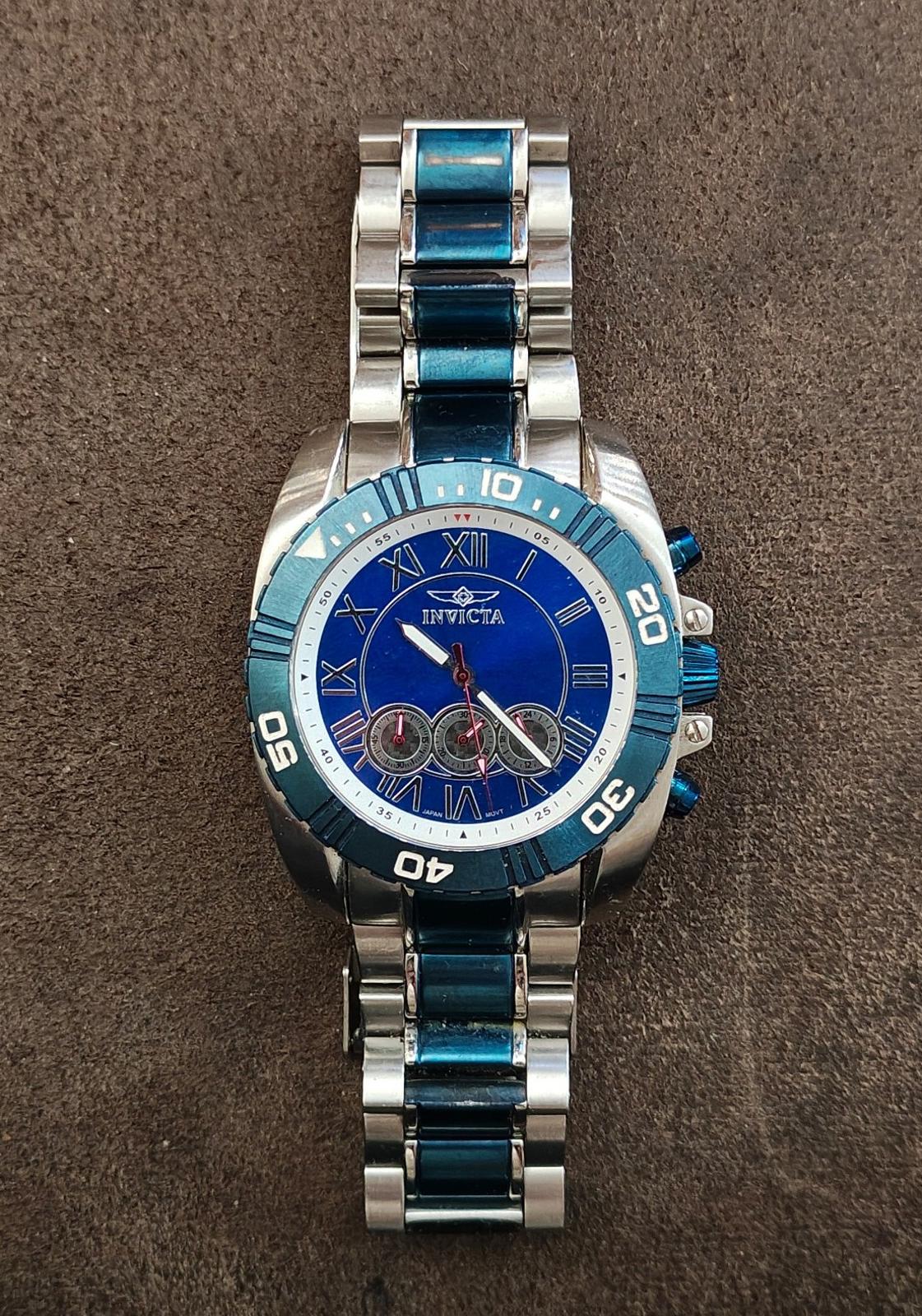 Rare Invicta S1 Rally Chronograph Mens Watch J550 Racing Caliber Movement