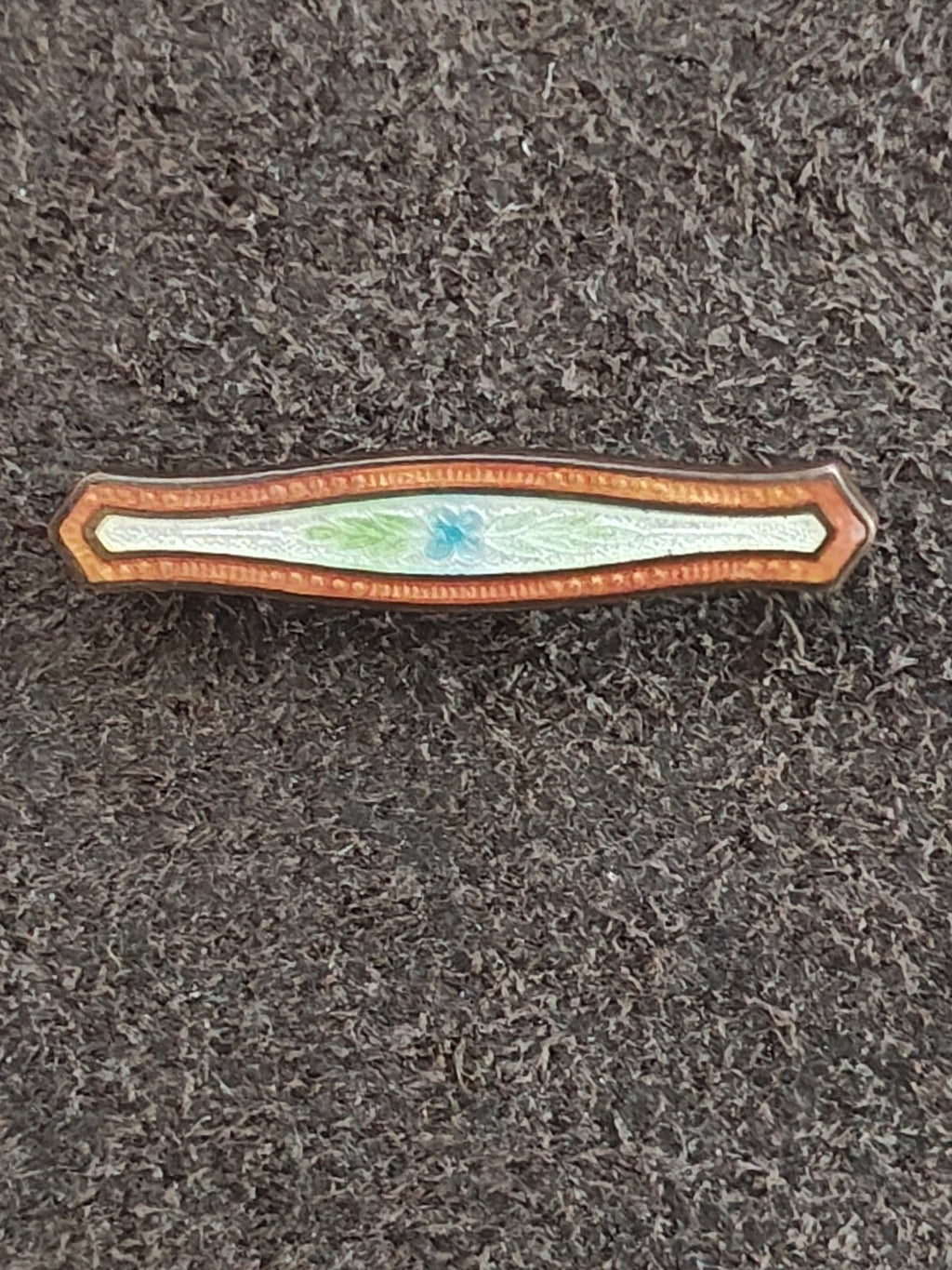 Early 1900s Edwardian Victorian Guilloché Enamel Lingerie Bar Pin/Brooch