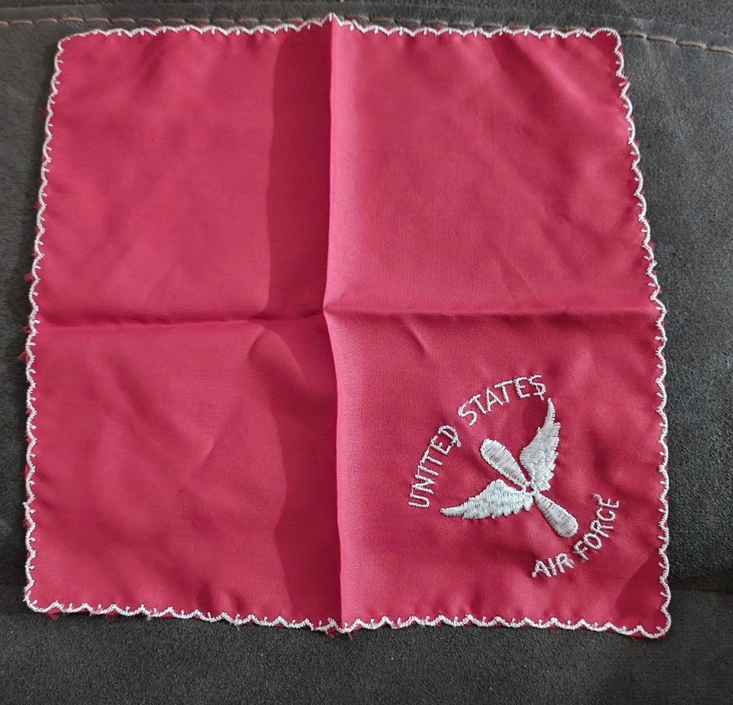1940s World War 2 Set of Three U.S.A.F. Embroidered Souvenir Handkerchiefs