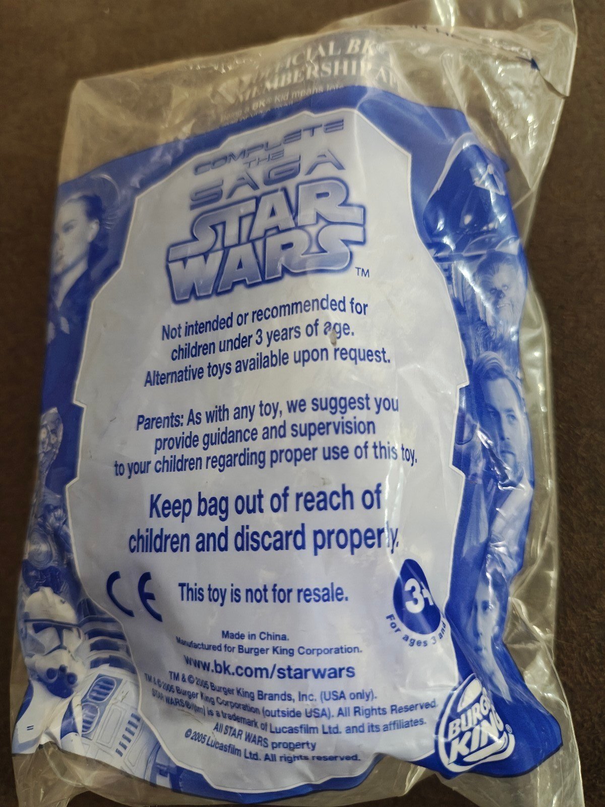 2005 Burger King Star Wars: The Complete Saga Kids Meal Mace Windu Toy New