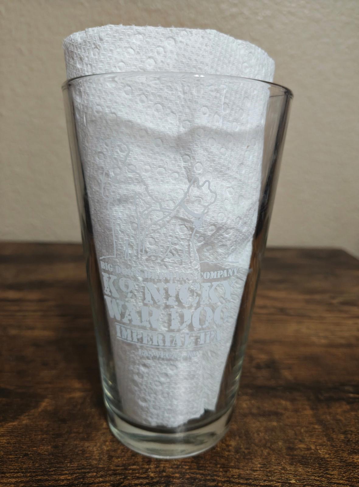 1990s Vintage Big Dog's Brewing Company Las Vegas Pint Glass
