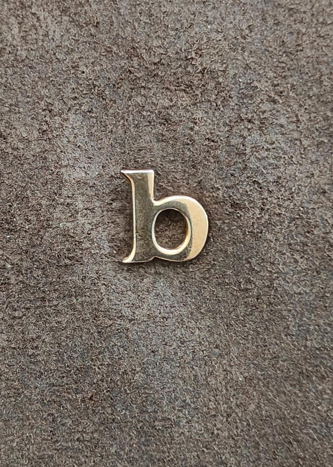 1980s Gold Tone Monogram Initial Letter B Pin