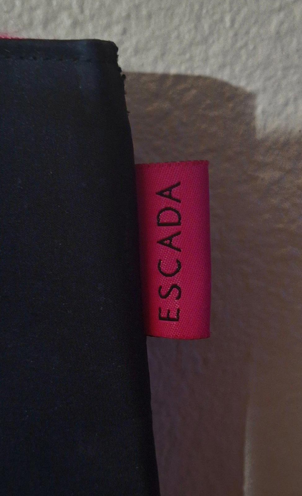 Pretty Stylish Escada  Nylon Tote Purse Bag in Black With Hot Pink Lining