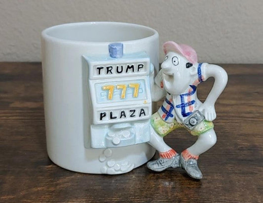 Cool Vintage 1989 1 Fitz & Floyd Trump Plaza Casino Mug Slot Player