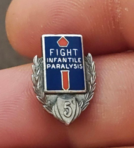 1930s/40s National Foundation for Infantile Paralysis Sterling Silver Pin