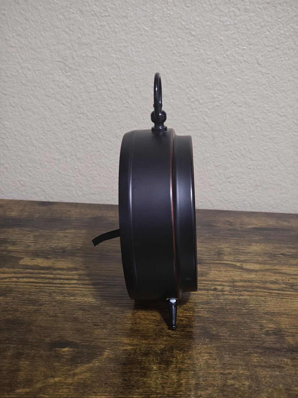 Sterling & Noble Black Vintage Style Alarm Clock/Table Top Clock