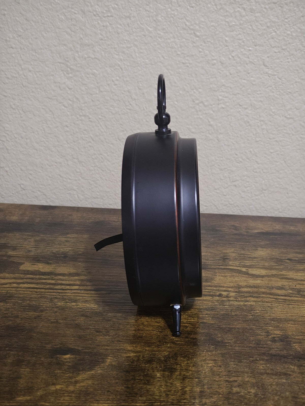 Sterling & Noble Black Vintage Style Alarm Clock/Table Top Clock