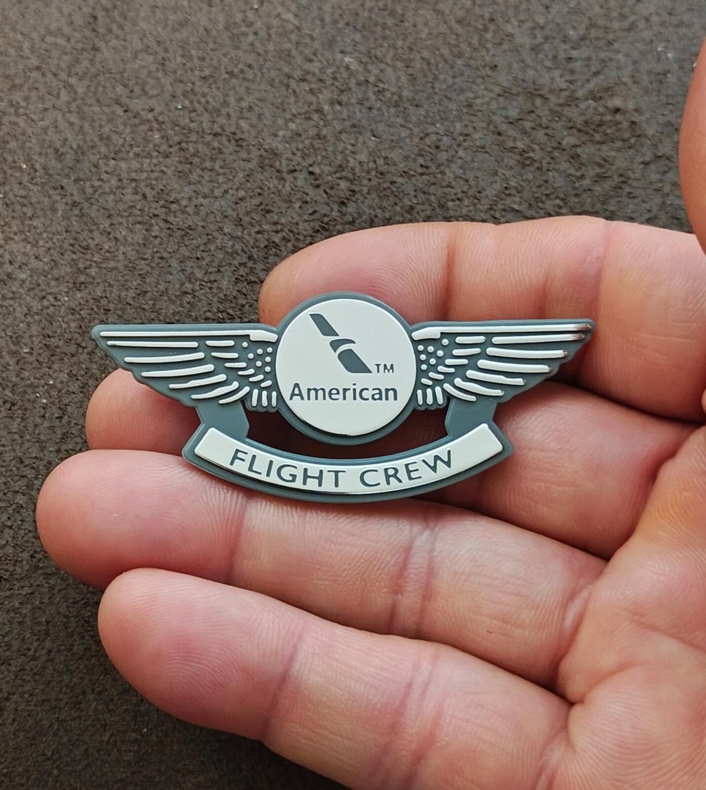 American Airlines Junior Flight Crew Plastic Wings Badge Pin