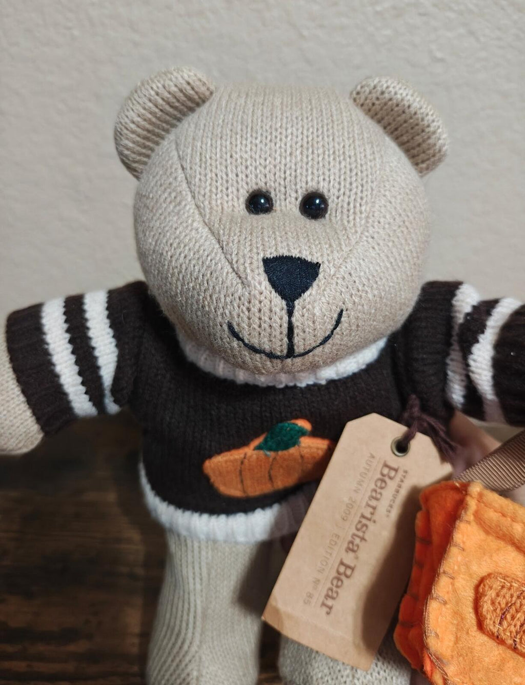 Retired Collectible Starbucks Autumn 2009 Bearista Bear (85th Edition) Plush