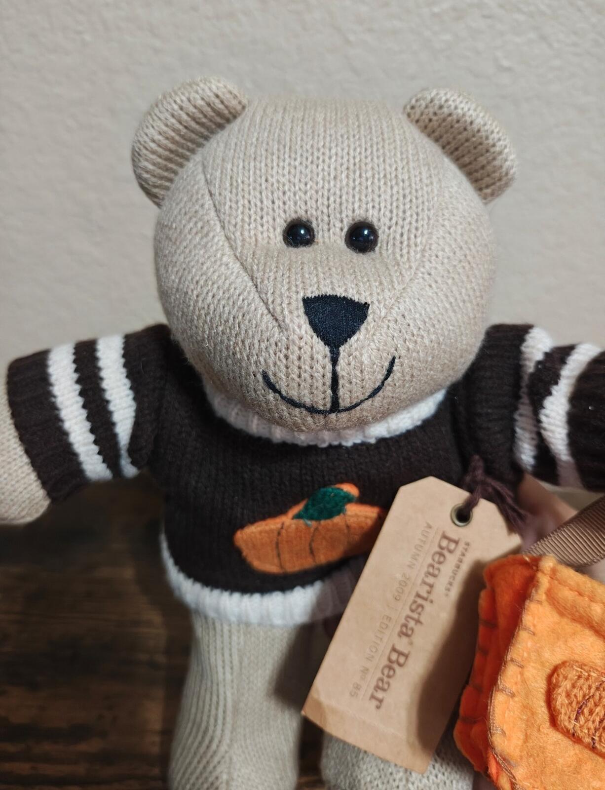 Retired Collectible Starbucks Autumn 2009 Bearista Bear (85th Edition) Plush