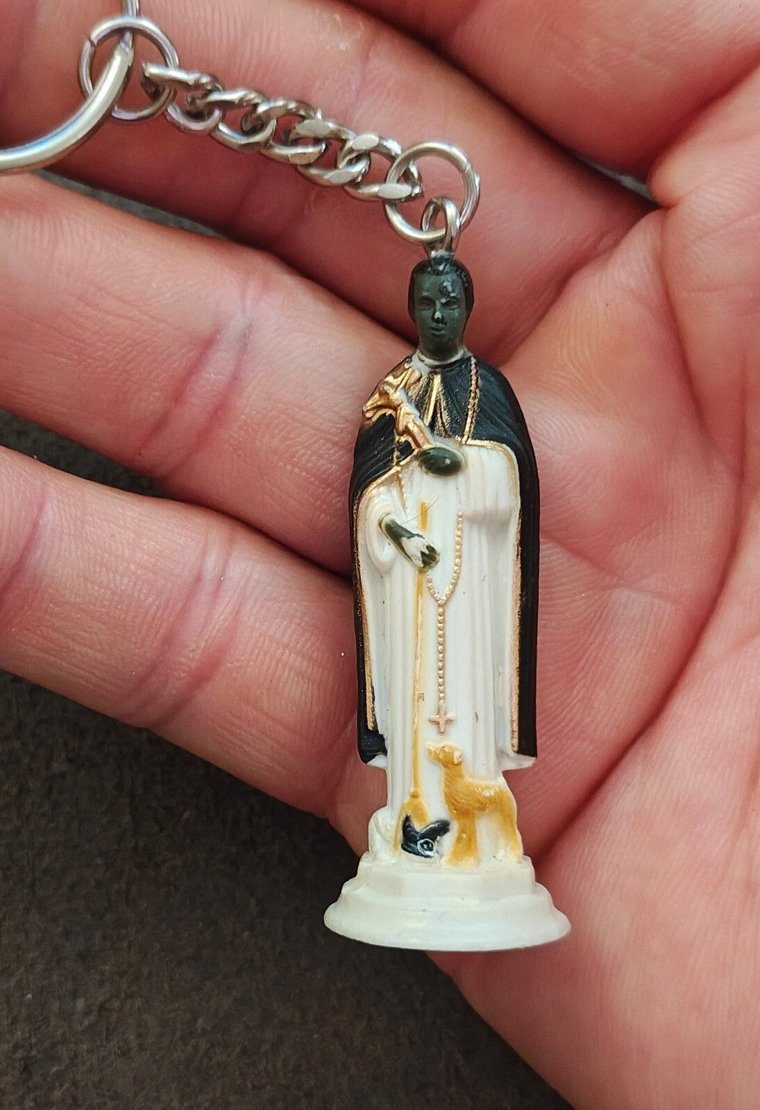 1990s Saint Martin de Porres Plastic Keychain