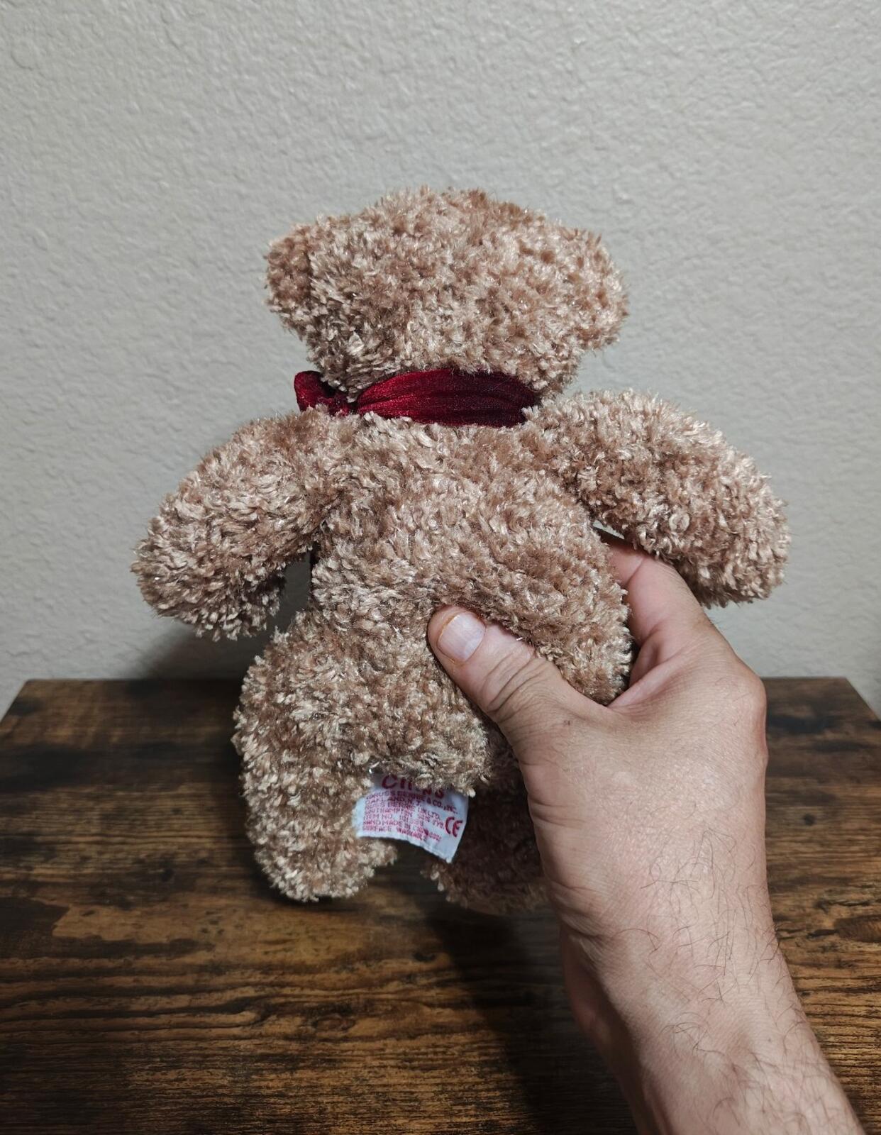 1990s Retired Russ Berrie Chips," Teddy Bear Beanbag Plush