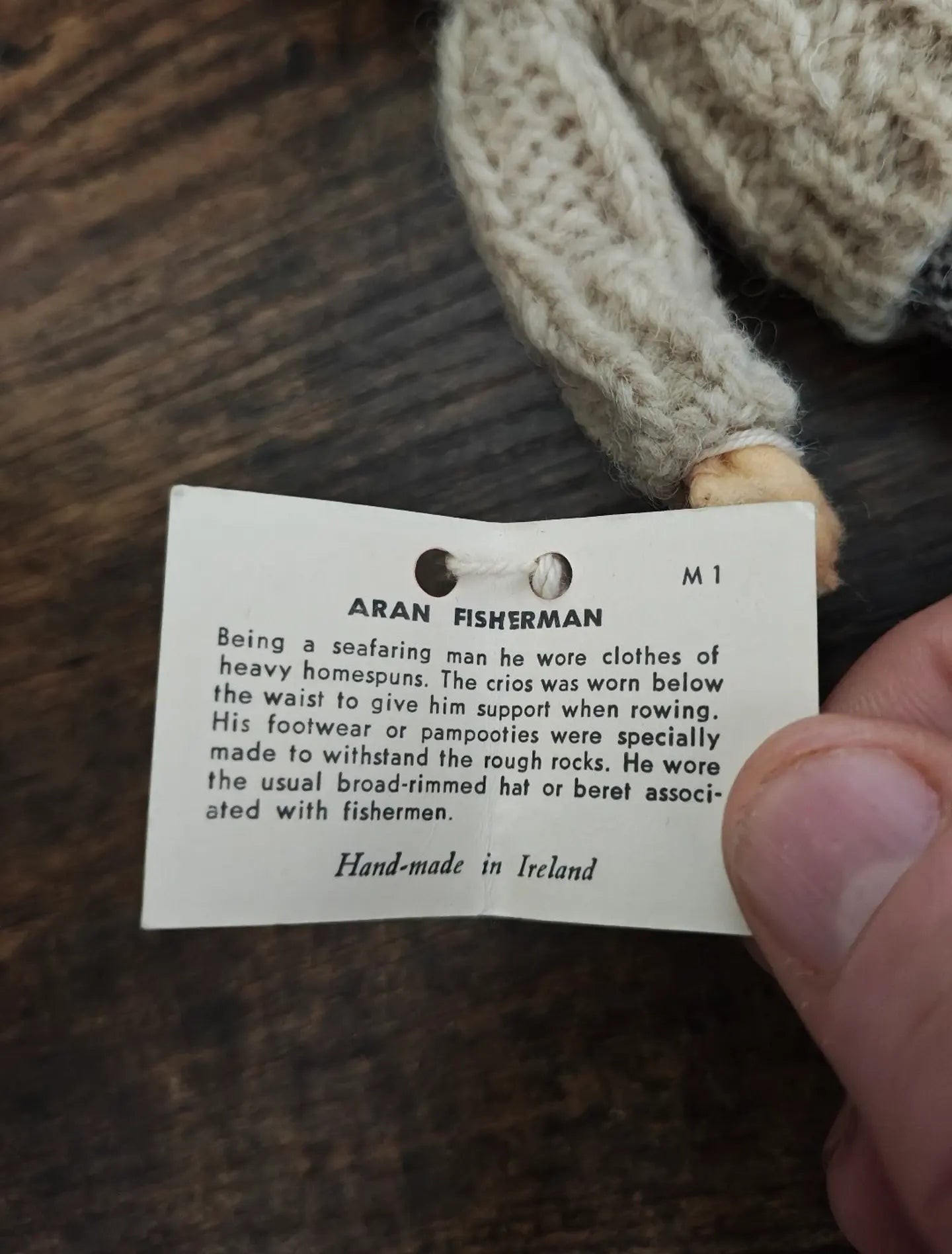 1990s JAY of DUBLIN Aran Fisherman Character Doll