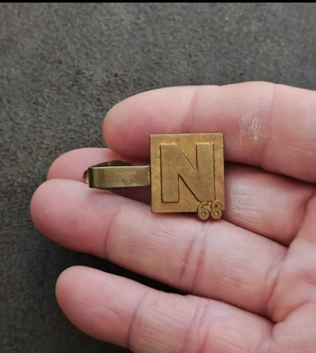 1968 Heavy Brass Nixon Presidential Campaign Tie Clip
