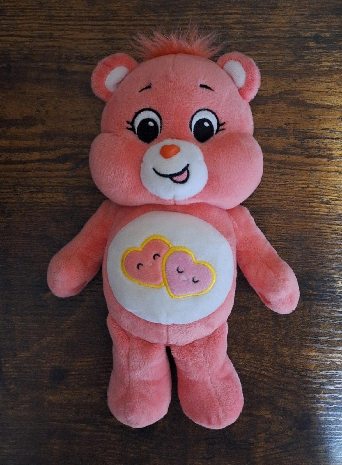 Adorable 2021 Care Bears 10" Love-A-Alot Bear Beanbag Plush.